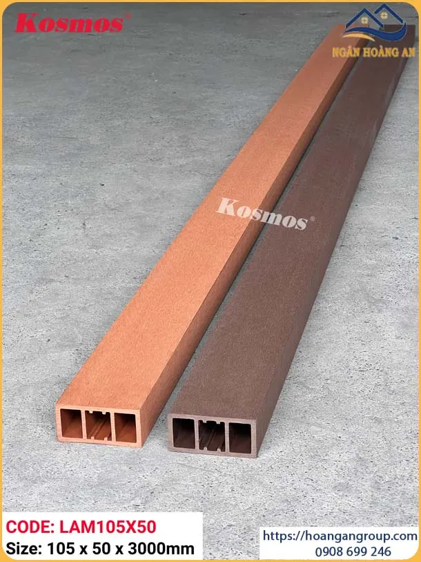 Thanh Lam Hộp Gỗ Nhựa Ngoài Trời Kosmos L105x50 Light Wood
